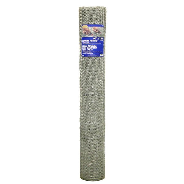 Mat 60in. x 150ft. 1in. Mesh Galvanized Poultry Netting MA310114